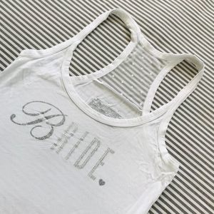 Victoria Secret Bride RacerBack Tank Top S "I do"